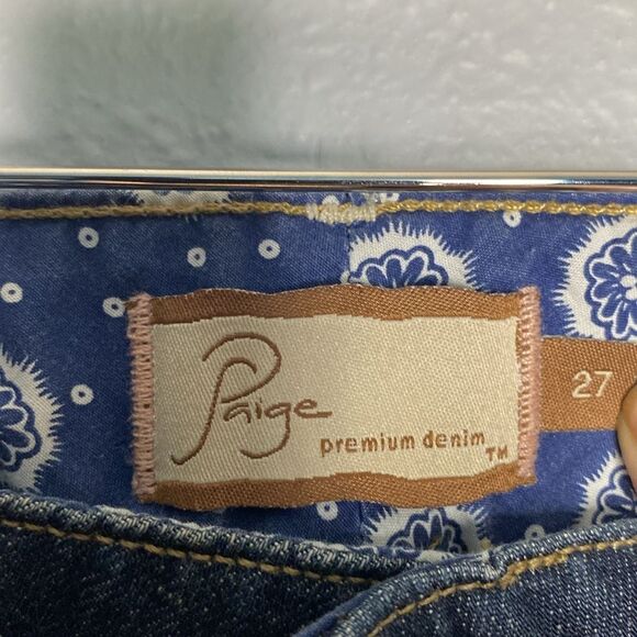 Paige Hidden Hills Dark Wash Stretch Bootcut Jeans Size 27 - Picture 5 of 10